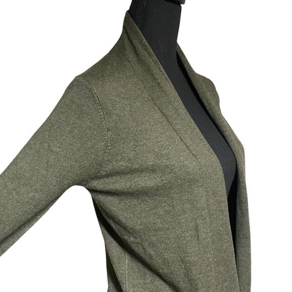 Pink Clover Olive Green Open Front Cardigan - Picture 2 of 7